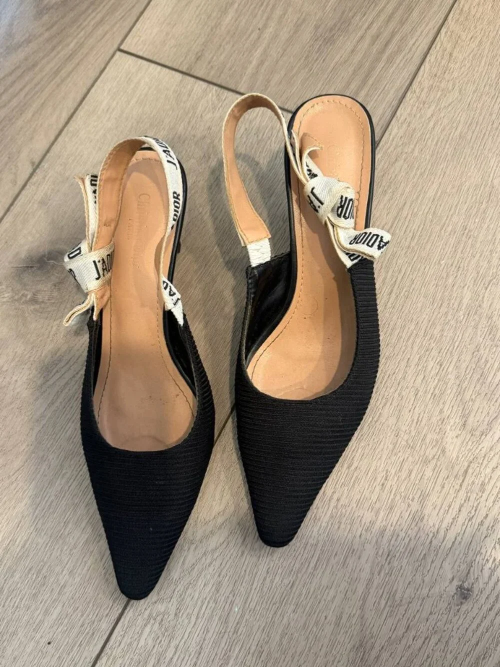 J'Adior Slingback  Pump Black Technical Fabric